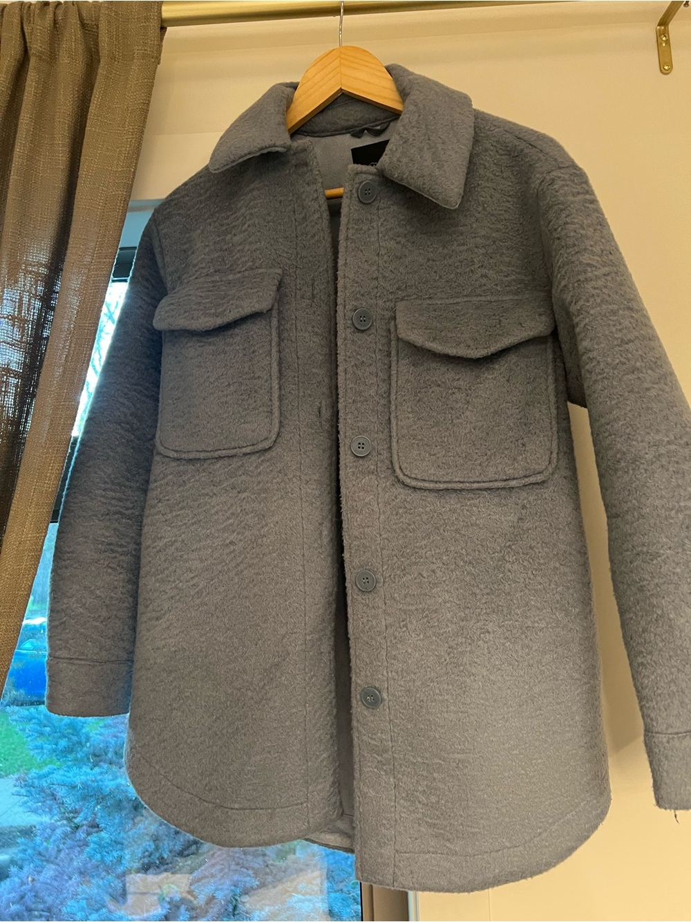 Women’s light blue / grey Shacket